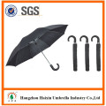 10 Panel 2 Fold Big Umbrella for Two People with Curved Handle